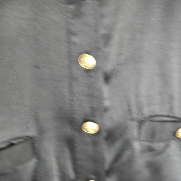 J CREW Black Lady Jacket In Luster Crepe Women's Jacket Gold Tone Button Down - Picture 10 of 12